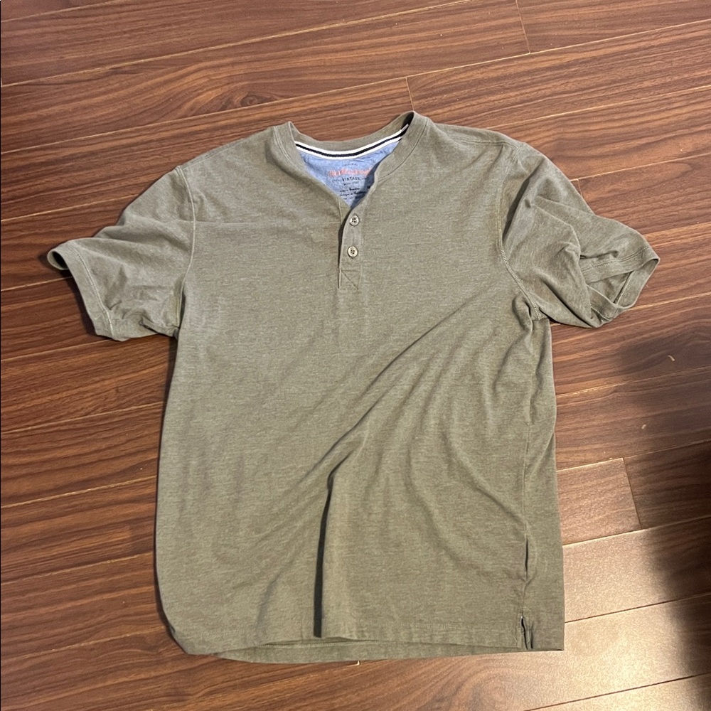 Weatherproof Olive Green Men's Button Down Shirt